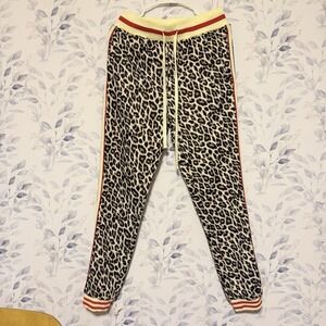 G-Style USA Woman Jogger Sweatpants FIERCE LEOPARD And Red Size Medium